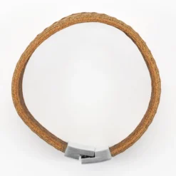 Online HappyBulle Bracelet homme personnalisé cuir fermoir gravé acier 15x15 mm
