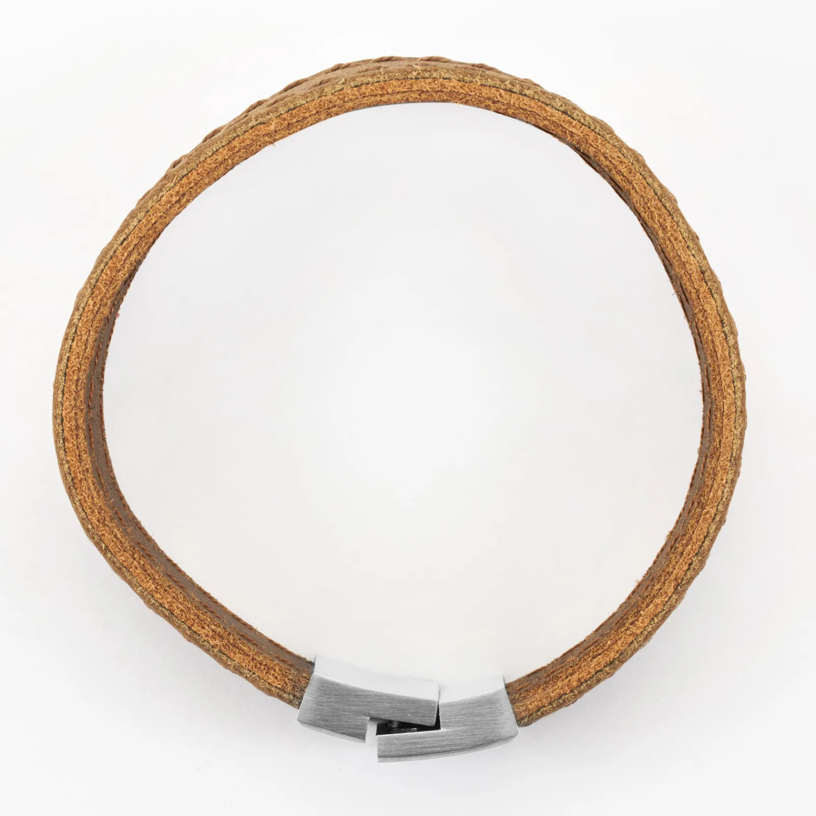 Online HappyBulle Bracelet homme personnalisé cuir fermoir gravé acier 15x15 mm