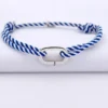 New HappyBulle Bracelet homme personnalisé cordon marin tressé collection Chapitre mousqueton 11x19 mm argent - à composer
