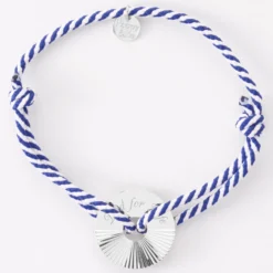 Discount HappyBulle Bracelet homme personnalisé cordon tressé médaille gravée argent cible soleil 20 mm Argent rhodié 925