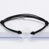 Clearance HappyBulle Bracelet homme personnalisé cordon double médaille gravée acrylique ronde 2 trous 21 mm "Géo map"