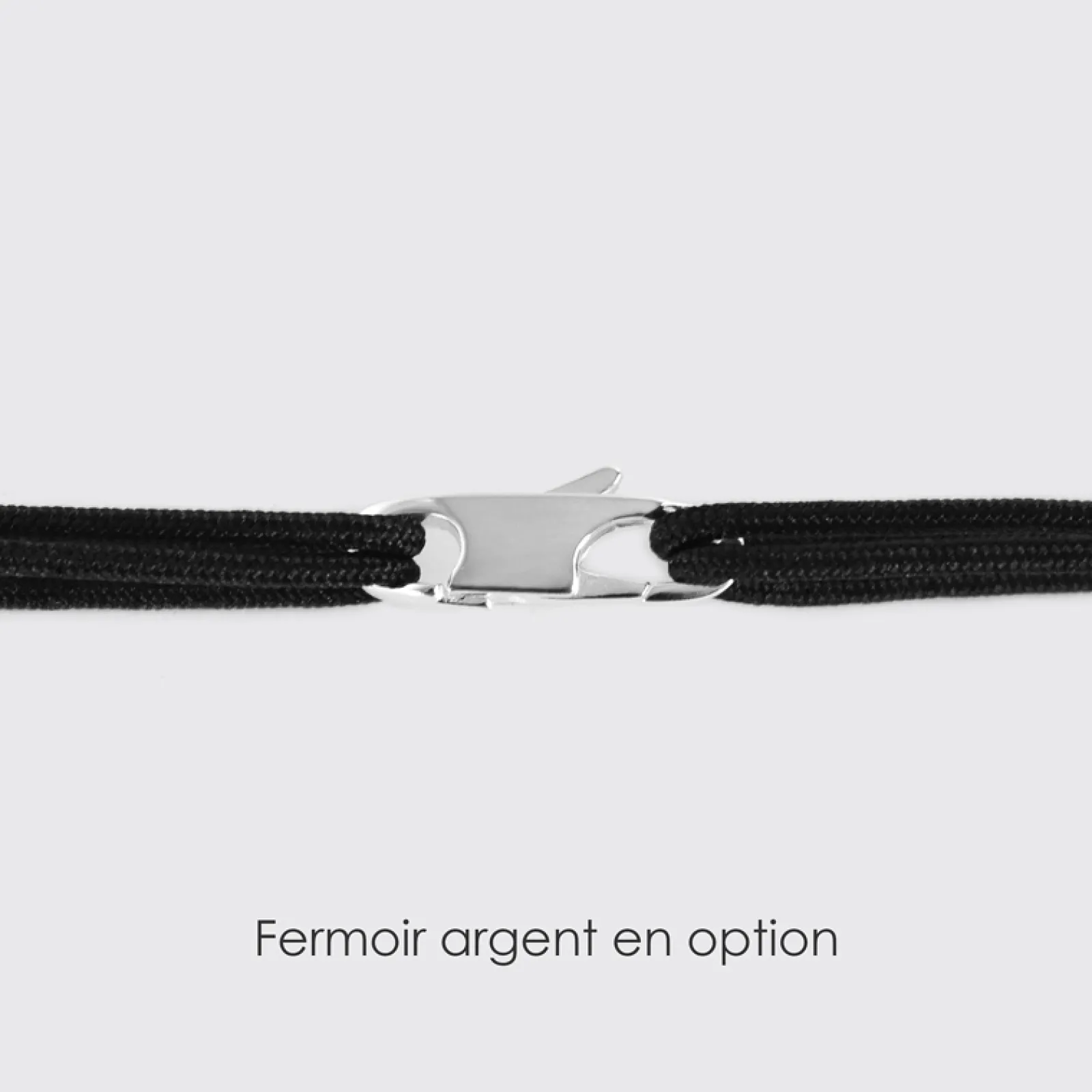 Hot HappyBulle Bracelet homme personnalisé cordon double médaille gravée argent cible 20 mm - Edition spéciale Rose des vents Argent rhodié 925