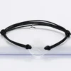 Hot HappyBulle Bracelet homme personnalisé cordon double médaille gravée acrylique ronde 2 trous 21 mm "Carte du ciel étoilé"