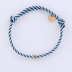 Sale HappyBulle Bracelet homme personnalisé cordon marin tressé collection Chapitre plaqué or - à composer Plaqué or 18k