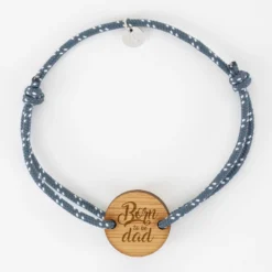 Sale HappyBulle Bracelet homme personnalisé cordage marin simple médaille gravée ronde 2 trous 21 mm Bois