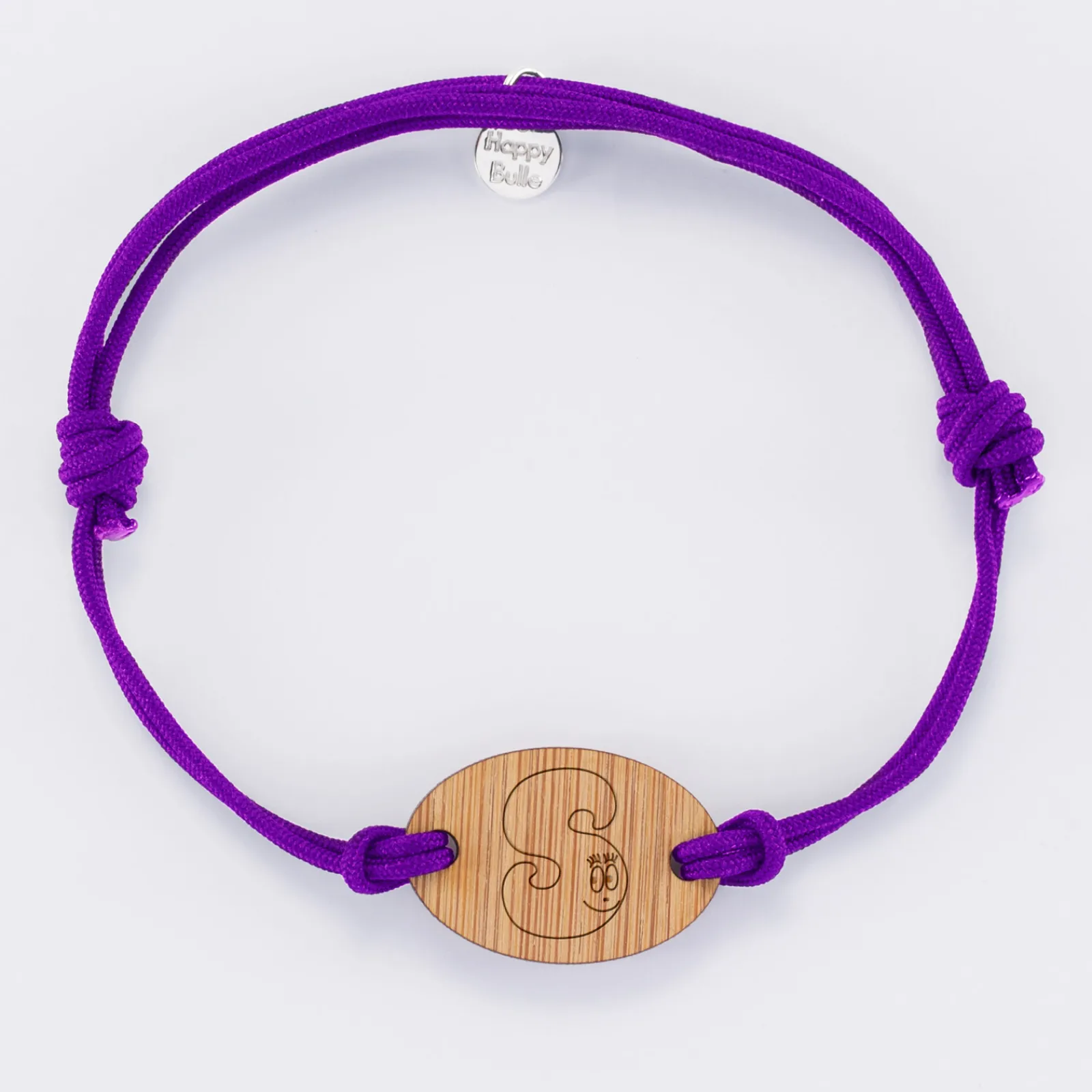 Discount HappyBulle Bracelet homme personnalisé cordon double médaille gravée ovale 2 trous 25x17 mm - x Barbapapa Bois