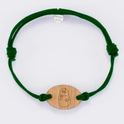 Discount HappyBulle Bracelet homme personnalisé cordon double médaille gravée ovale 2 trous 25x17 mm - x Barbapapa Bois
