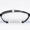 New HappyBulle Bracelet homme personnalisé "message codé" cordon doublé médaille gravée argent plaque 42x8 mm