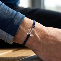 Sale HappyBulle Bracelet homme personnalisé médaille gravée ronde 21 mm - Edition spéciale "Finisher" Acrylique