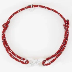 Discount HappyBulle Bracelet infini homme personnalisé cordage marin simple médaille gravée argent 25x10 mm Argent rhodié 925