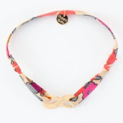 New HappyBulle Bracelet infini Liberty médaille gravée plaqué or 25x10mm Plaqué or 18k
