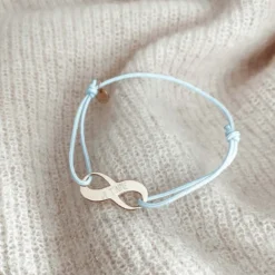 HappyBulle Bracelet infini personnalisé médaille gravée plaqué or 25x10mm Plaqué or 18k