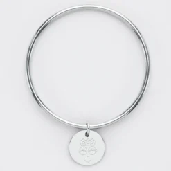 Clearance HappyBulle Bracelet jonc personnalisé médaille gravée acier 20 mm - x Barbapapa