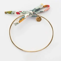 Sale HappyBulle Bracelet jonc plaqué or et cordon Liberty Plaqué or 18k