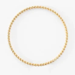Outlet HappyBulle Bracelet jonc torsadé plaqué or