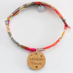 Clearance HappyBulle Bracelet Liberty personnalisé médaille gravée dormeuse ronde 20 mm Bois