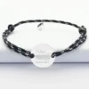 Outlet HappyBulle Bracelet Marié personnalisé cordage marin simple médaille gravée argent 2 trous 20 mm