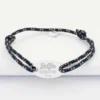 Online HappyBulle Bracelet Marié personnalisé cordage marin simple médaille gravée argent ovale 25x16 mm