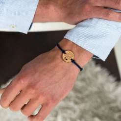 Best HappyBulle Bracelet Papa homme médaille gravée bois ronde 21 mm - Edition spéciale 