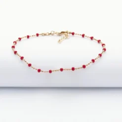 Best HappyBulle Bracelet perles colorées plaqué or