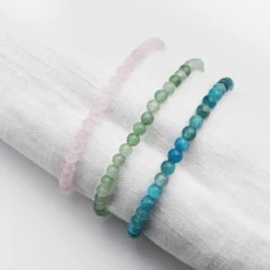 Outlet HappyBulle Bracelet perles élastique personnalisé médaille gravée plaqué or ronde 15 mm Plaqué or 18k