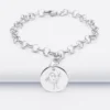Best HappyBulle Bracelet personnalisé 1 charm gravé argent 17mm