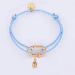 Discount HappyBulle Bracelet personnalisé cordon collection Chapitre mousqueton 11x19 mm plaqué or - à composer Plaqué or 18k