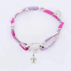 Best HappyBulle Bracelet personnalisé cordon Liberty collection Chapitre mousqueton 11x19 mm argent - à composer Argent rhodié 925