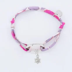 Best HappyBulle Bracelet personnalisé cordon Liberty collection Chapitre mousqueton 11x19 mm argent - à composer Argent rhodié 925
