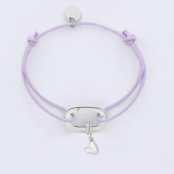 Sale HappyBulle Bracelet personnalisé cordon collection Chapitre mousqueton 11x19 mm argent - à composer Argent rhodié 925