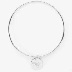 Online HappyBulle Bracelet personnalisé jonc argent médaille gravée 15 mm Argent rhodié 925