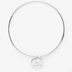 Online HappyBulle Bracelet personnalisé jonc argent médaille gravée 15 mm Argent rhodié 925