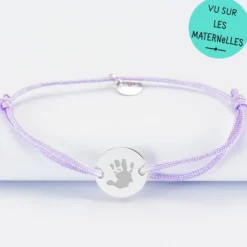 Discount HappyBulle Bracelet personnalisé médaille gravée argent 2 trous 15mm Argent rhodié 925