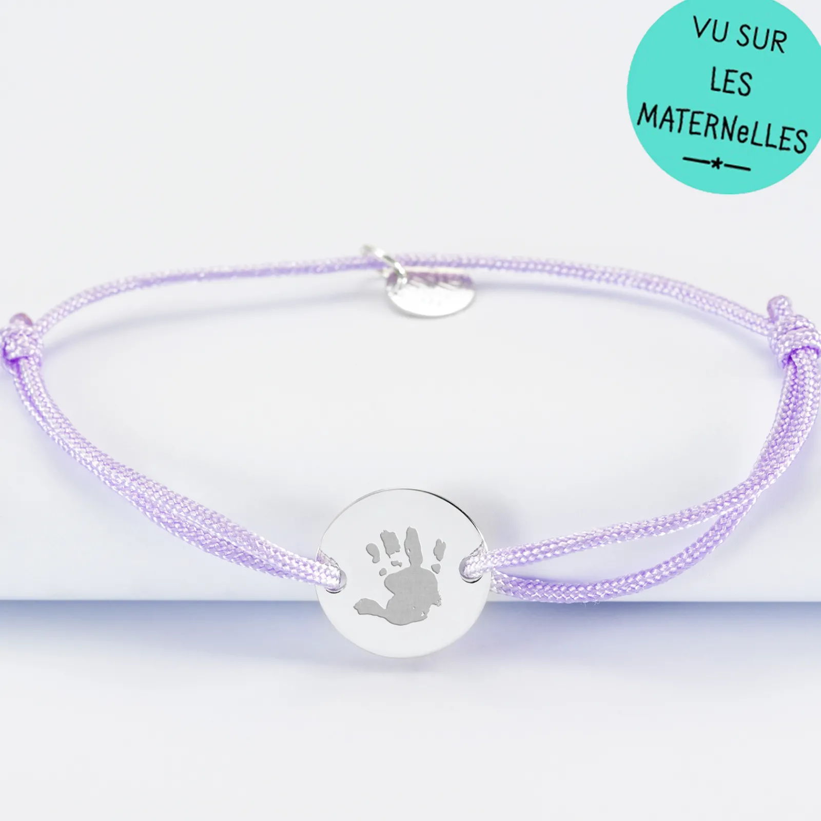 Discount HappyBulle Bracelet personnalisé médaille gravée argent 2 trous 15mm Argent rhodié 925