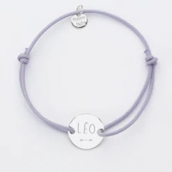 HappyBulle Bracelet personnalisé médaille gravée argent 2 trous 15mm - Nos petits imparfaits Argent rhodié 925
