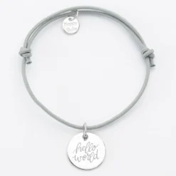 Sale HappyBulle Bracelet personnalisé médaille gravée argent dormeuse 15mm - édition spéciale "Citations" -Nos petits imparfaits Argent rhodié 925
