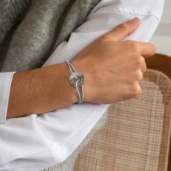 Clearance HappyBulle Bracelet personnalisé médaille gravée argent cible 20mm - Nos petits imparfaits Argent rhodié 925