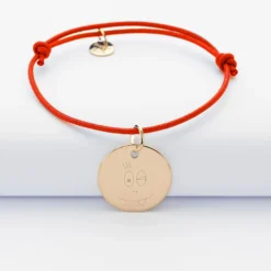 Online HappyBulle Bracelet personnalisé médaille gravée plaqué or dormeuse 19mm - x Barbapapa Plaqué or 18k