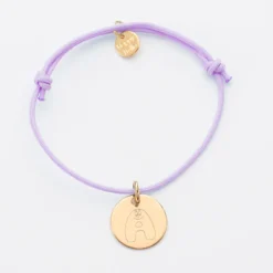 Outlet HappyBulle Bracelet personnalisé médaille gravée plaqué or dormeuse 15 mm - x Barbapapa Plaqué or 18k