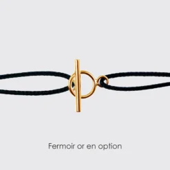 Outlet HappyBulle Bracelet personnalisé médaille gravée plaqué or dormeuse 15 mm - x Barbapapa Plaqué or 18k