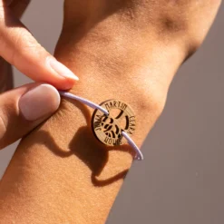 Best HappyBulle Bracelet personnalisé médaille gravée arbre de vie 20 mm Bois