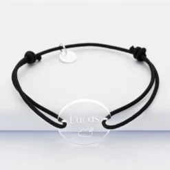Discount HappyBulle Bracelet personnalisé médaille gravée ronde 2 trous 21mm Acrylique