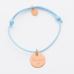 Hot HappyBulle Bracelet personnalisé médaille gravée plaqué or rose 15 mm Plaqué or rose 18k