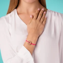 HappyBulle Bracelet personnalisé médaille gravée cible ronde 21 mm Bois