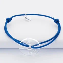 Online HappyBulle Bracelet personnalisé médaille gravée cible ronde 21 mm Acrylique