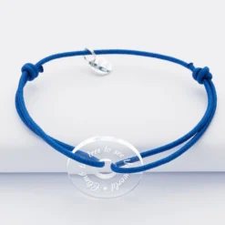 Online HappyBulle Bracelet personnalisé médaille gravée cible ronde 21 mm Acrylique