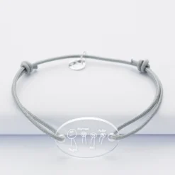 Online HappyBulle Bracelet personnalisé médaille gravée ovale 25x17 mm Acrylique