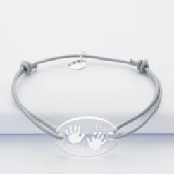 Online HappyBulle Bracelet personnalisé médaille gravée ovale 25x17 mm Acrylique