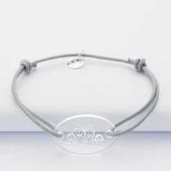 Online HappyBulle Bracelet personnalisé médaille gravée ovale 25x17 mm Acrylique