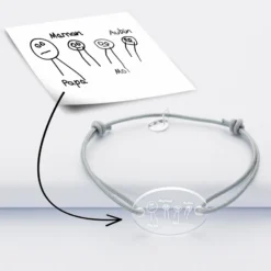 Online HappyBulle Bracelet personnalisé médaille gravée ovale 25x17 mm Acrylique